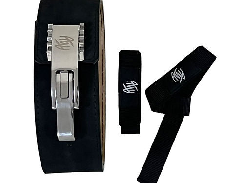 TRIUMPH POWERLIFTING BELT & STRAPS - BLACK